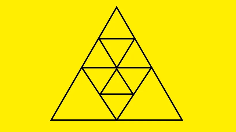 TEST IQ exclusiv pentru genii | Câte triunghiuri sunt, de fapt, în această imagine?
