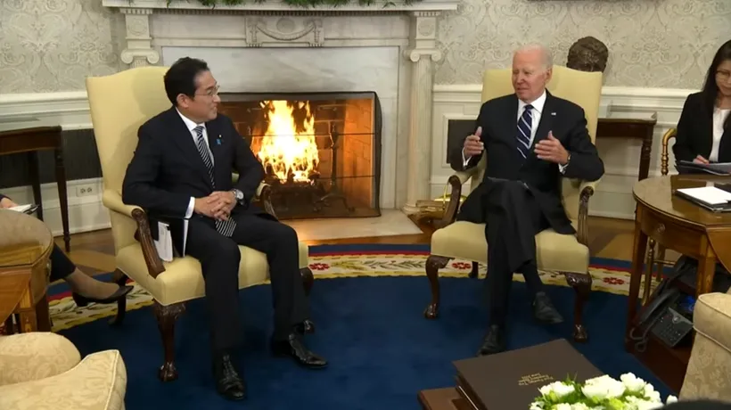 Prima vizită la Casa Albă a prim-ministrului japonez Fumio Kishida. Joe Biden: „Statele Unite sunt total angajate în apărarea Japoniei”