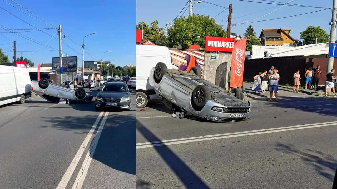 VIDEO Accident grav cu trei mașini implicate în pe Soș. Petricani din Capitală. Trafic blocat pană la Pasajul Colentina