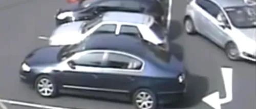 VIDEO: Cea mai slabă manevră la ieșirea din parcare. Polițiștii îl caută pe acest șofer de două luni 