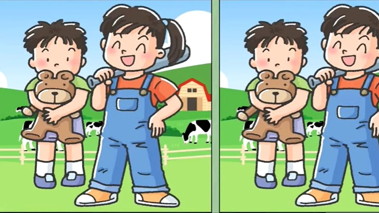 Test IQ | Găsiți toate cele 3 diferențe dintre aceste 2 fotografii!