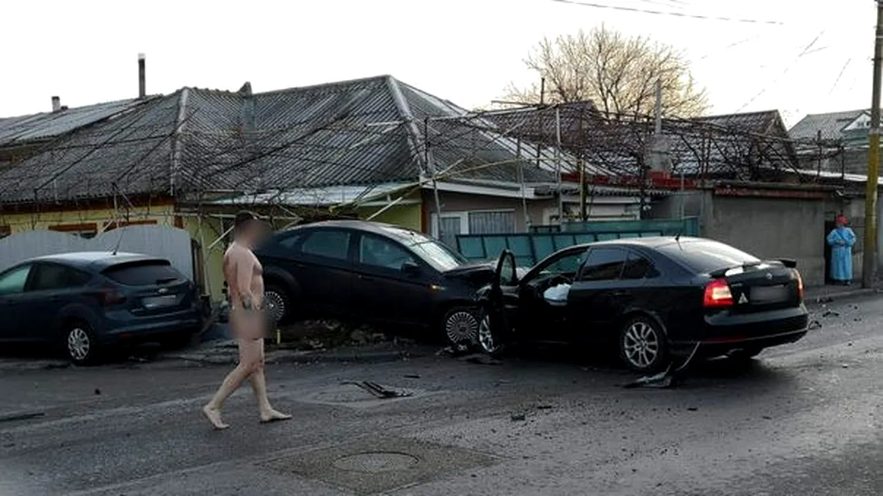 Un constănțean a coborât GOL PUȘCĂ de la volan, după ce a făcut ACCIDENT