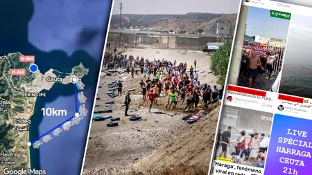 Tinerii marocani care încearcă să ajungă în Spania prin Ceuta se organizează pe social media. Își dau sfaturi pe Facebook și împart hărți cu rute pe TikTok