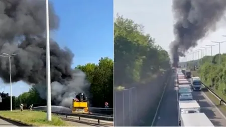 Un șofer român de TIR a devenit erou în Belgia, după ce l-a salvat pe un bărbat dintr-un camion în flăcări