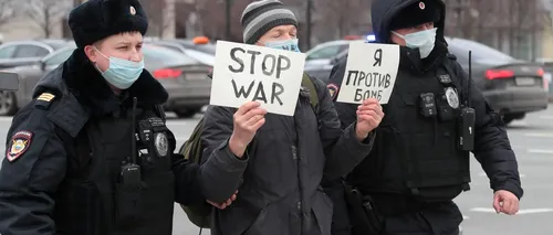 Indignare pe străzile Moscovei: ”Nu înțelegem logica și acțiunile lui Putin” / ”Nu avem nevoie de război”