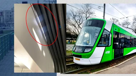 EXCLUSIV | Video uluitor cu un tramvai Imperio care are un burduf dezlipit. „Te omoară dacă se rupe ăla”