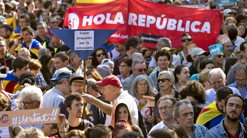 Mii de separatiști au protestat în Spania, față de arestarea miniștrilor din fostul guvern catalan