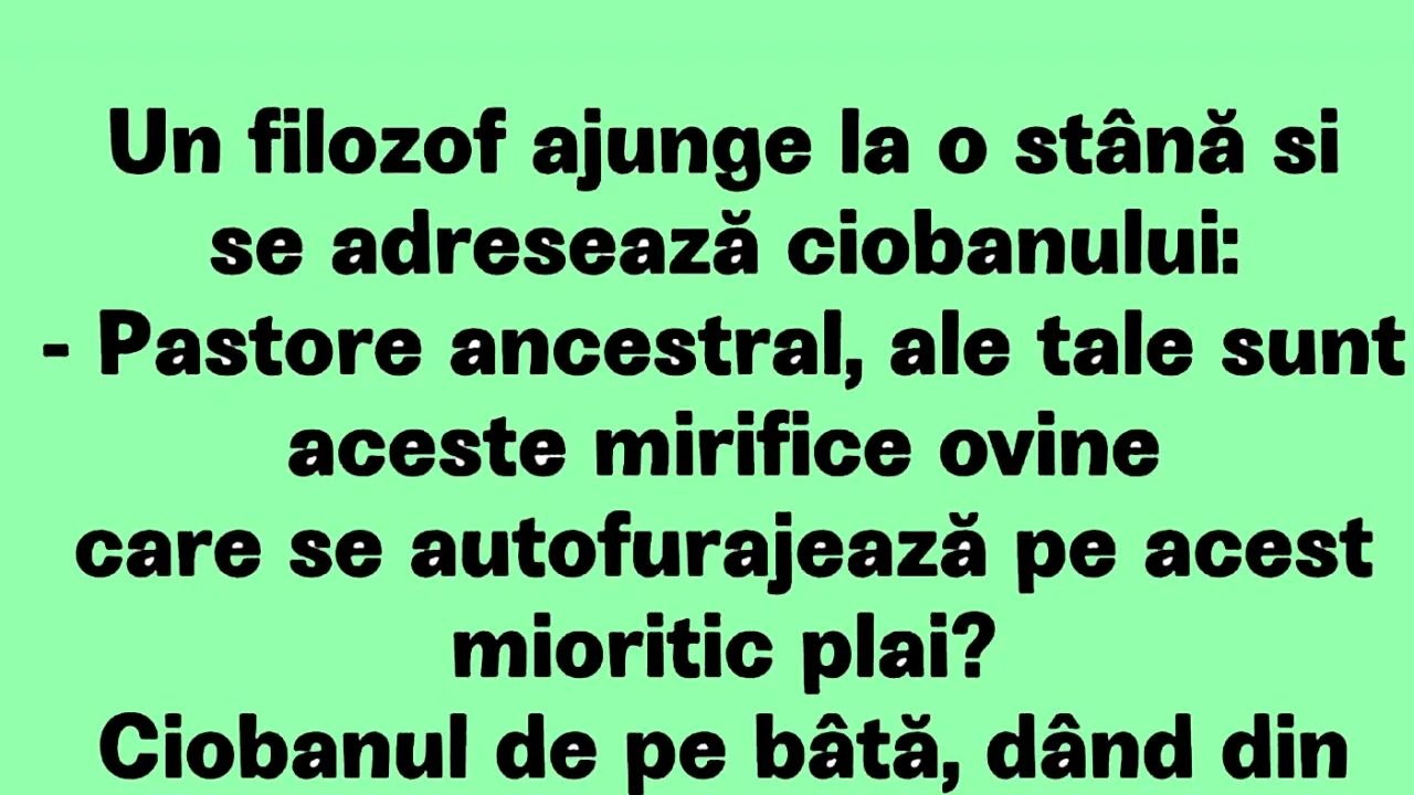 BANCUL ZILEI | Filosoful și „pastorul ancestral”