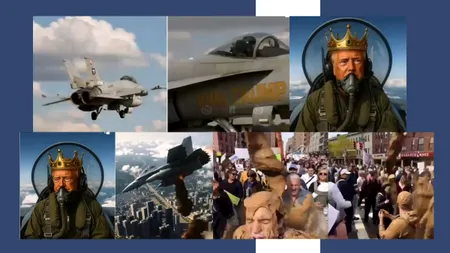 Cum răspunde Trump protestelor din țară: publică un clip făcut cu AI, în care zboară pe deasupra protestatarilor și aruncă cu dejecții