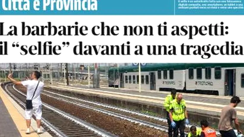 Un italian și-a făcut selfie după ce o femeie a fost lovită de tren în Piacenza