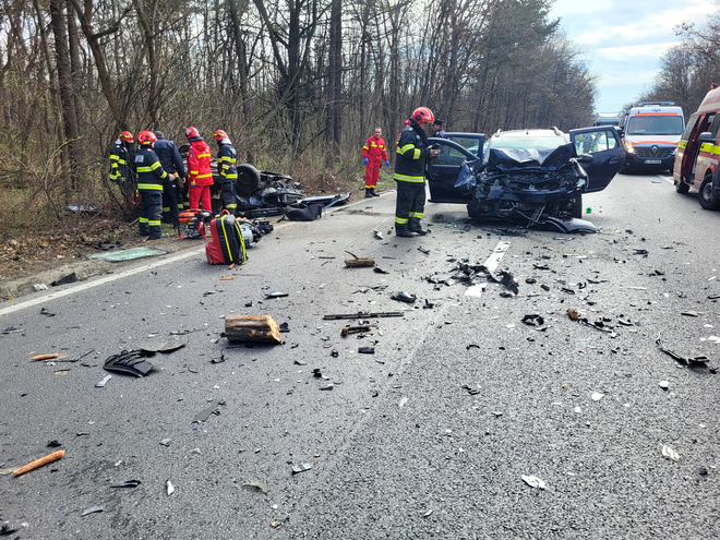 Grav accident în Sinești / Sursa foto: ISU Ialomița