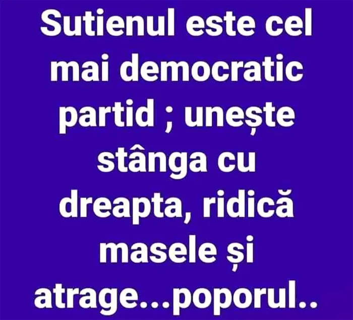 BANCUL ZILEI | Sutienul este cel mai democratic partid