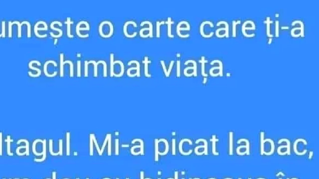 BANCUL ZILEI. Care este cartea care ți-a schimbat viața?