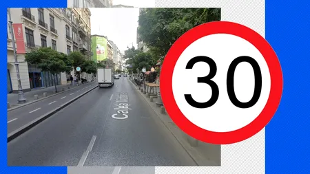 Capcana de pe Calea Victoriei. Marea surpriză pentru șoferi, după instituirea limitei de viteză de 30 km/h
