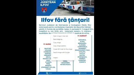 (P) Consiliul Județean ILFOV începe eradicarea țânțarilor/Începând de luni, începe Campania “Ilfov fără țânțari”