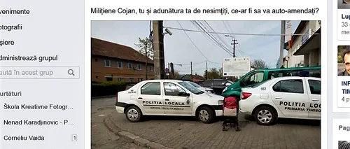 Timișorean care a pozat mașini ale Poliției parcate greșit, amendat cu 900 de lei pentru că i-a făcut pe agenți nesimțiți