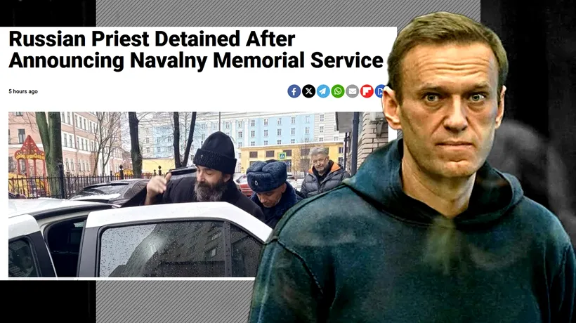 The Moscow Times: Un preot care a vrut să țină o slujbă pentru Alexei Navalnîi a fost reținut