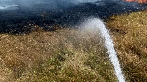 ISU Tulcea: Cauza probabilă a incendiului pe sute de hectare de lângă Poligonul Babadag a fost căderea unui obiect proiectil. Ce pagube ar urma să acopere Ministerul Apărării și partenerul francez