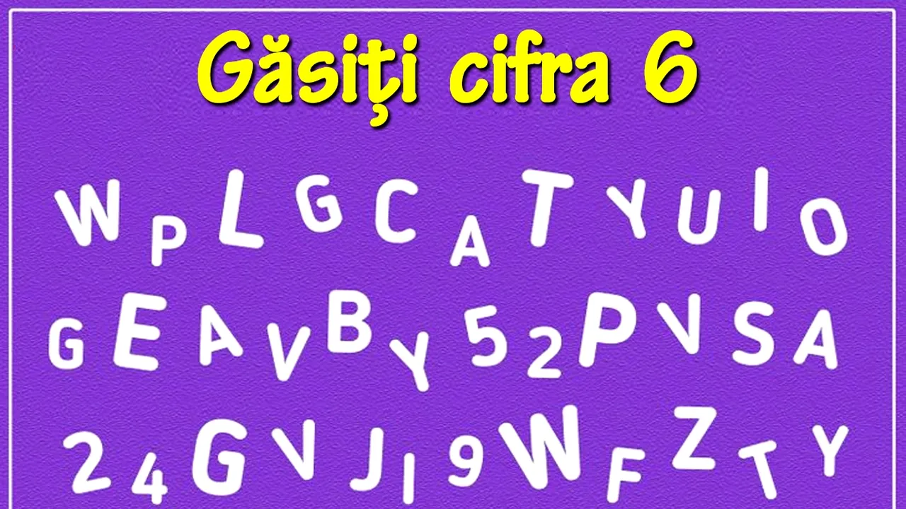 Test de inteligență | Găsiți cifra 6 în imaginea aceasta. Doar 2 din 10 văd soluția