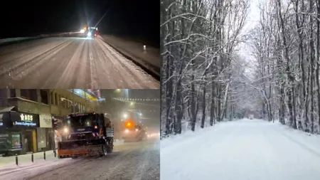DN 6 a devenit un patinoar, luni dimineață. Peste 280 de autoutilaje de deszăpezire au ieșit pe traseu, pentru a îndepărta zăpada de pe carosabil
