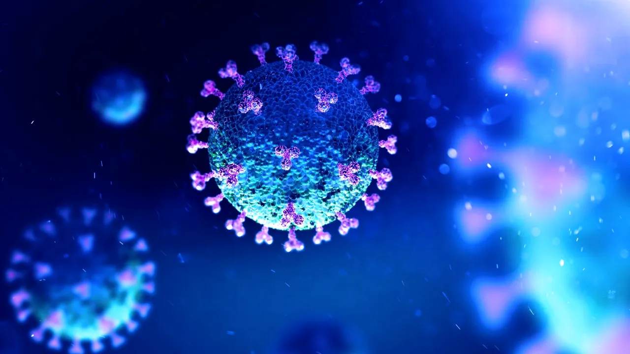 CoronavirusCovid-19UnderTheMicroscope.3dIllustration 