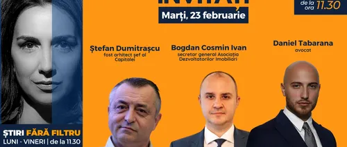 GÂNDUL LIVE. Ștefan Dumitrașcu, fost arhitect șef al Capitalei, se află printre invitații Emmei Zeicescu la ediția de marți, 23 februarie 2021, de la ora 11.30