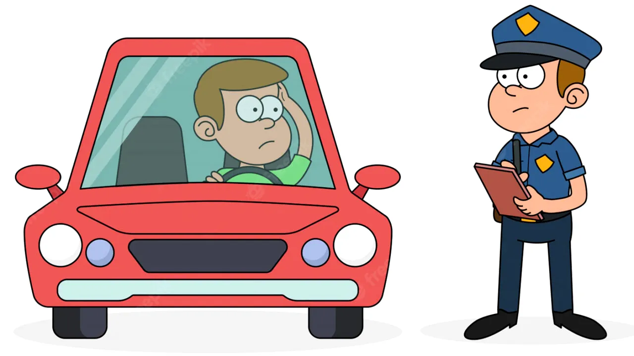 BANC | Bulă ia permisul de conducere și decide să facă o plimbare prin București. Este oprit de un polițist