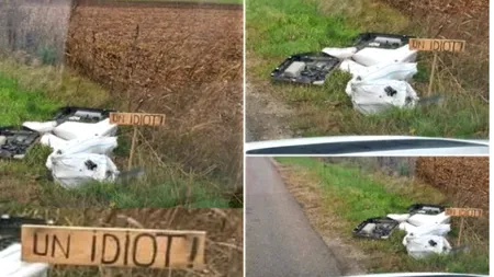 Mesajul amuzant pe un drum din Arad: „Cel care a pus tăbliţa merită tot respectul”