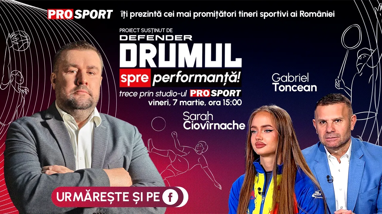 Emisiunea „Drumul spre performanță”, vineri, 7 martie, la ora 15.00. Cine e Sarah Ciovîrnache