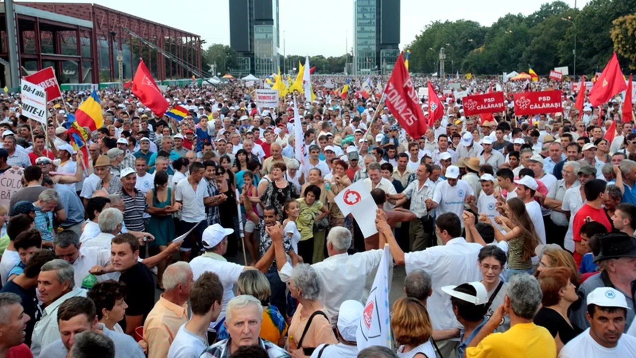 DEMONSTRAȚIE DE FORȚĂ A USL în ziua în care popularii europeni vin la București. Spectacol „grandios