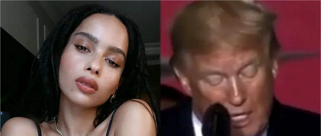 Fiica lui Lenny Kravitz, fotografie nud pentru Donald Trump. Cum l-a ironizat actrița pe președintele american: „Mănâncă asta - FOTO