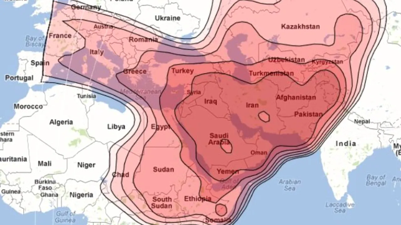Harta care a stârnit îngrijorarea oficialilor americani