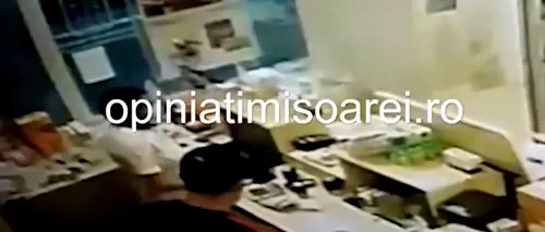 VIDEO. Imagini cu tâlharul dintr-o farmacie din Timișoara. Autorul a sunat la 112 și s-a predat
