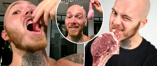 Bărbatul din imagine a mâncat doar carne CRUDĂ, timp de 100 de zile. Ce s-a întâmplat în a 101-a zi