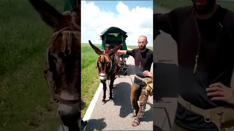Ce spun despre ROMÂNIA francezii care călătoresc prin lume cu o căruță trasă de un măgar: „Cea mai frumoasă bucată de drum din ultimii doi ani”