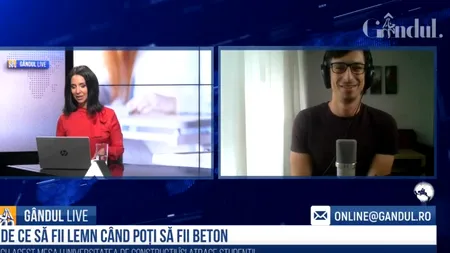 GÂNDUL LIVE. Alex Ștefănescu, actor, despre clipul făcut pentru UTCB: „Am primit un feedback foarte bun”