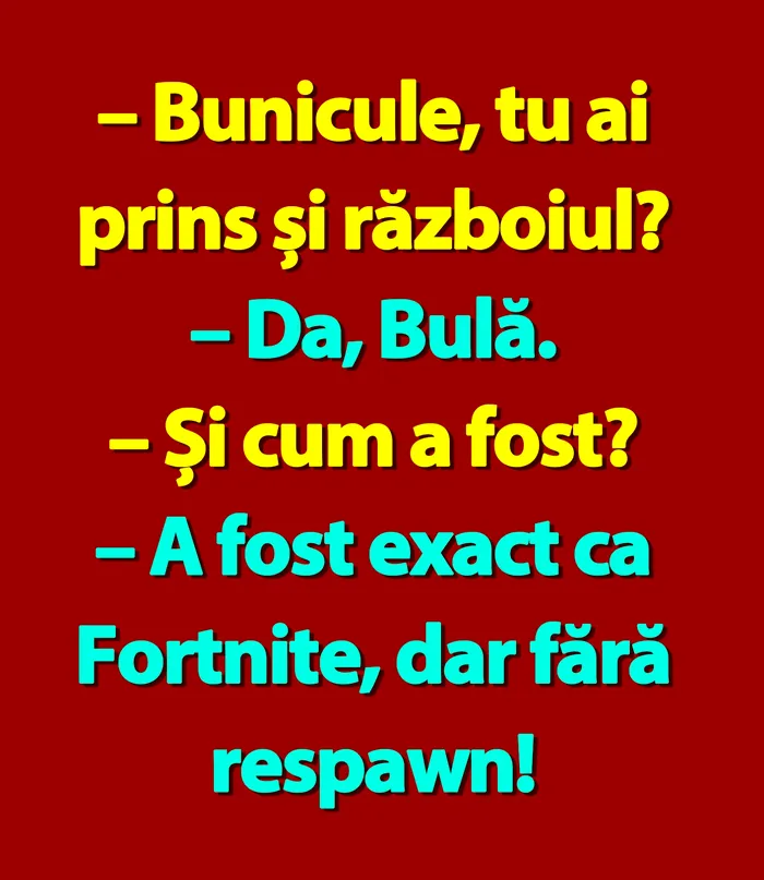 BANC  Bunicul lui Bulă și războiul