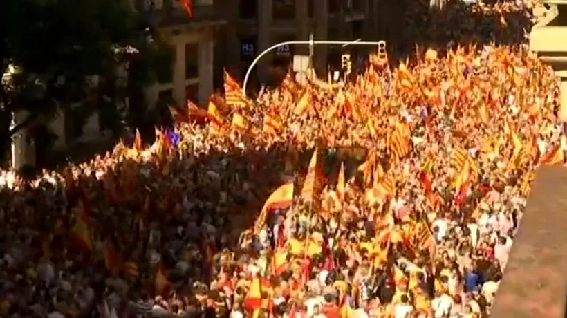 VIDEO. Miting de amploare la Barcelona împotriva intenției de declarare a independenței Cataloniei. Llosa: Planul complotist „nu va distruge 500 de ani de istorie a unității Spaniei 
