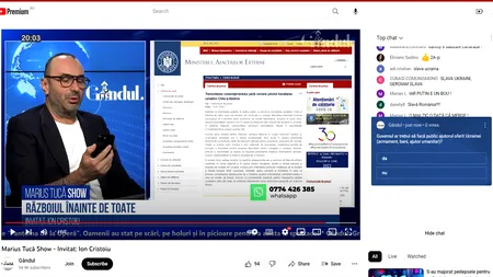 POLL Marius Tucă Show: „Guvernul României ar trebui să facă public ajutorul oferit Ucrainei?”