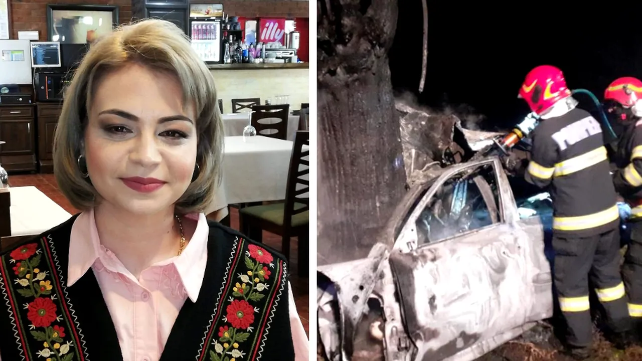 VIDEO| Livia a murit la doar 30 de ani, după ce a intrat violent cu mașina într-un copac. Femeia a fost găsită carbonizată printre fiarele mașinii