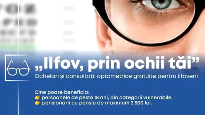 Hubert Thuma lansează proiectul ”Ilfov, prin ochii tăi”, campanie de consultații optometrice gratuite (P)