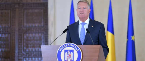 Președintele Klaus Iohannis, declarație de presă de la Palatul Cotroceni