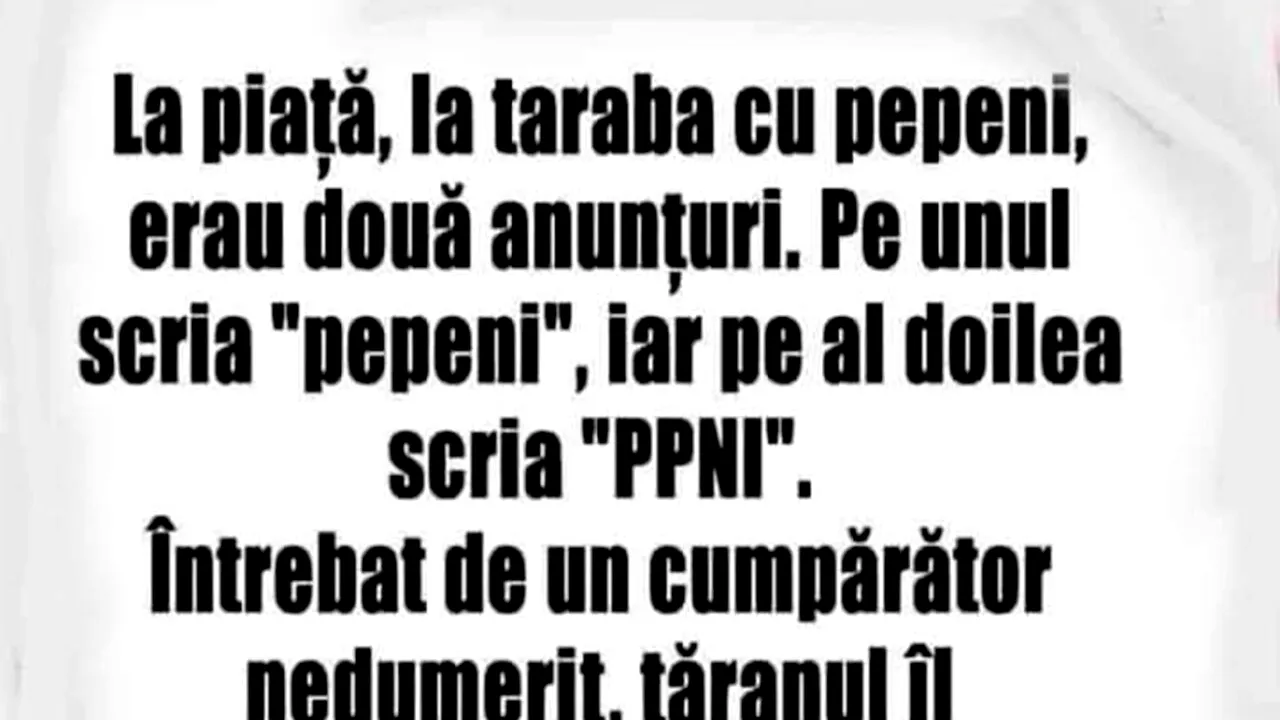 Bancul de sâmbătă | Taraba cu pepeni