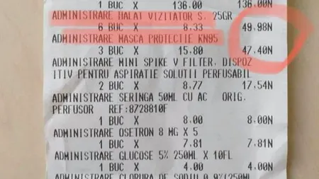 Pacientă, pusă să plătească halatele şi măştile cadrelor medicale după consultaţie. „Eu sunt uimită. Șase halate și trei măști pentru două persoane”