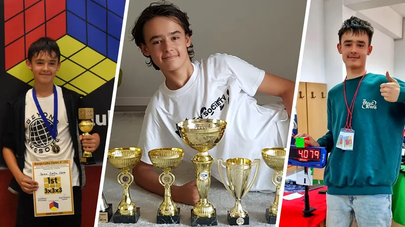 Este campion la 13 ani și rezolvă CUBUL Rubik în 5 secunde. POVESTEA puștiului cu performanțe în comunitatea cuberilor din România și din lume