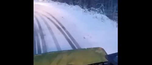 A nins din nou în centrul țării. Drumarii îi sfătuiesc pe șoferi să evite zonele afectate dacă au apucat să își schimbe cauciucurile de iarnă