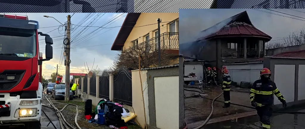 Incendiu în Tunari-Ilfov. Trei case sunt cuprinse de FLĂCĂRI. Nu sunt victime