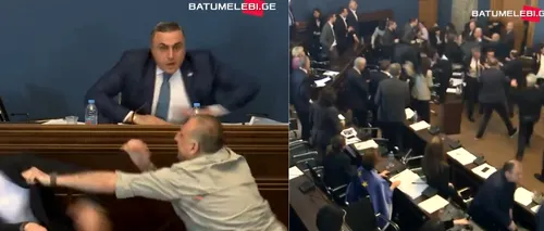 Parlamentarii din Georgia s-au luat la bătaie din cauza unei legi de inspirație rusească
