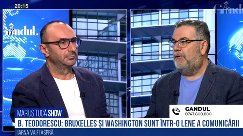 VIDEO | Bogdan Teodorescu: „Bruxelles-ul este, de fapt, un guvern supranațional. Atât Bruxelles-ul, cât și Washington-ul, de-a lungul timpului, au renunțat foarte mult să se gândească la felul în care comunică cu cetățenii”