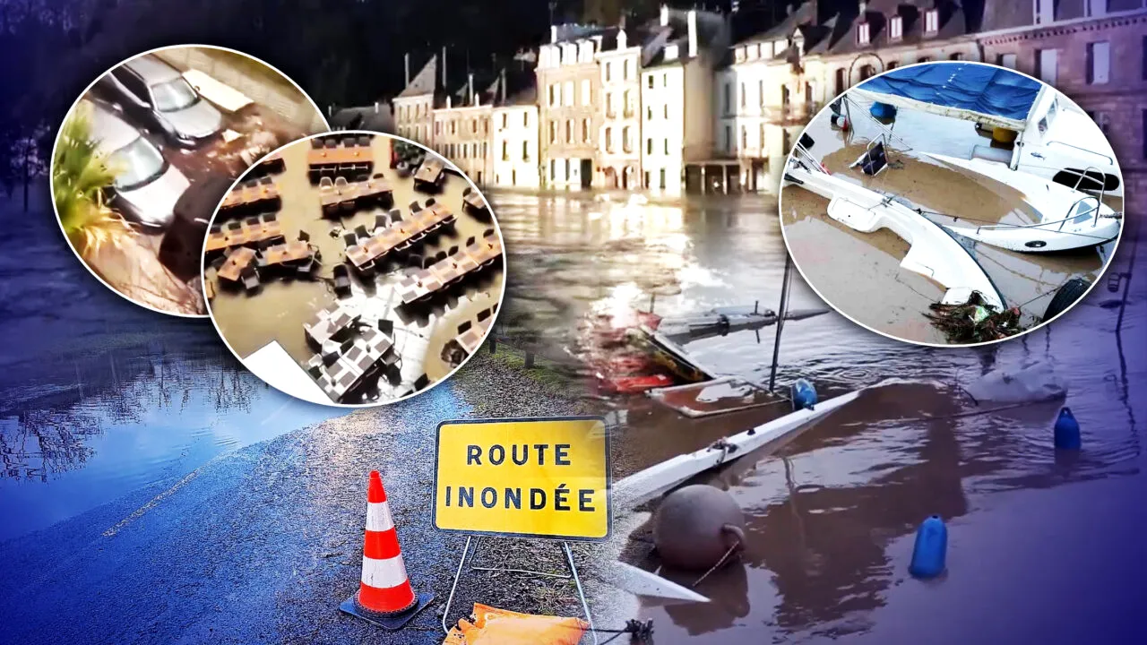 Drumuri închise și parcuri inundate în Franța: mai multe râuri au ieșit din matcă din cauza furtunii Ingrid. Ciclonul „Herry